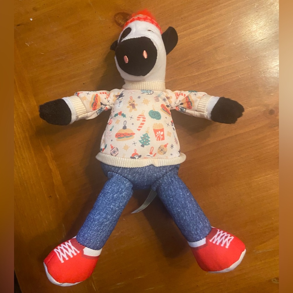 Chick-fil-A Christmas 2024 Plush Cow 🎄 Doll Toy Chikin 7" LIMITED EDITION